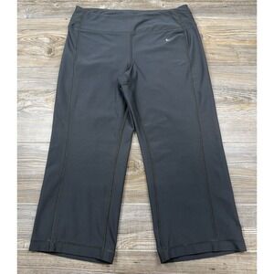 NIKE Be Bold Capri Leggings Womens S Black Slim-Fit Dri-Fit Activewear 339513